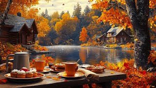 Relaxing Autumn Jazz by the Lake  Cozy Coffee Break Vibes for Productive Study amp Peaceful Moments [upl. by Politi]