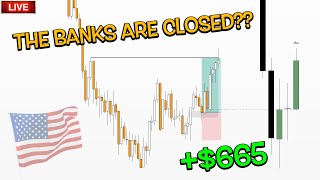 600 Trading NQ Futures Live on a Bank Holiday [upl. by Trescott231]