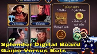 Splendor Digital Board Game Versus Bots [upl. by Amadis]