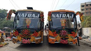 Inauguration ceremony of Natraj Travels  AL 135m AC sleeperseater Buses [upl. by Feodor]