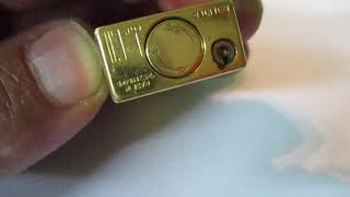 Vintage Dunhill Rollagas Lighter Gold Plated with Original Case [upl. by Kling161]