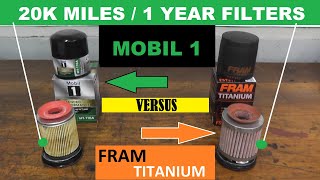 20000 Mile Oil Filter Comparison  Mobil 1 vs Fram Titanium [upl. by Phaedra]