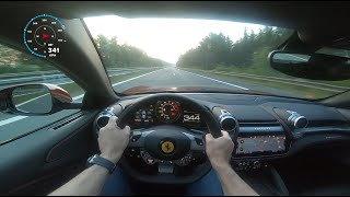 Ferrari GTC4Lusso acceleration 0 to 344 kmh [upl. by Normy]