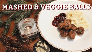 FINNISH SWEDISH MASHED POTATO WITH VEGGIE BALLS amp LINGONBERRY JAM  finnishfood scandinavianfood [upl. by Layla]