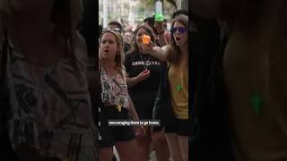 Barcelona locals squirt visitors with water guns in tourism protest [upl. by Inan315]