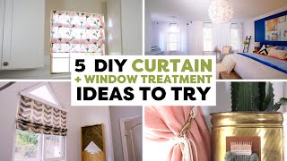 5 Curtains amp Window Treatments to Try This Weekend  DIY Curtain Ideas [upl. by Zales]