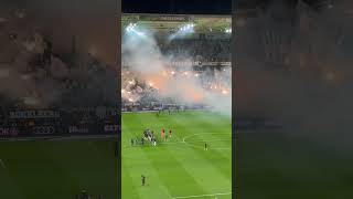 Gladbach Choreo gegen Dortmund 07122024 Die Seele brennt 🔥 💚🤍🖤 [upl. by Myk250]