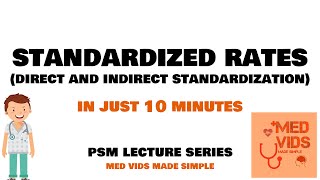 Standardized death rates  Direct and Indirect Standardization  Epidemiology  Lecture 3  PSM [upl. by Nolek]