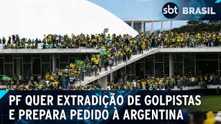 8 de Janeiro PF quer a extradição de acusados e prepara pedido à Argentina  SBT Brasil 070624 [upl. by Carmine585]