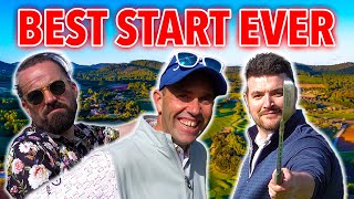 PULA GOLF RESORT  GOLF COURSE VLOG  Break Par Part 1 with alexetchesgolf amp Rory [upl. by Guenna360]