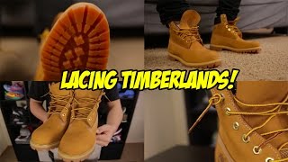 HOW TO LACE YOUR TIMBERLAND BOOTS [upl. by Ainat]