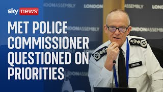 Metropolitan Police Commissioner Sir Mark Rowley questioned on policing priorities [upl. by Breen]