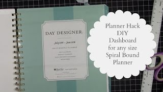 PLANNER HACK DIY Dashboard for any Spiral Bound Planner [upl. by Ailssa]