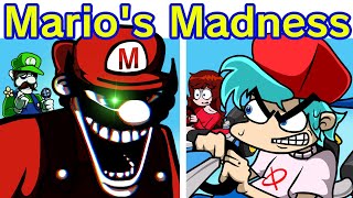 Friday Night Funkin VS Marios Madness FULL WEEK  Cutscenes FNF Mod MARIO 85  MX  MarioEXE [upl. by Corel]