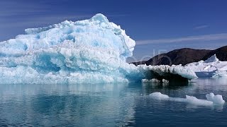 Iceberg Fjord In Greenland Stock Footage [upl. by Noeruat]