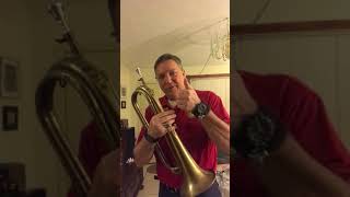 Bugle Call Taps on a vintage 1928 COUESNON Bass Bugle [upl. by Aldred984]