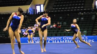 Morris Colbert and Johnston  Womens Trio  2012 Acro Worlds Podium Training [upl. by Einon246]