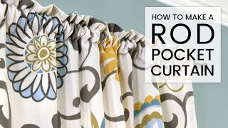 Easy DIY Curtains  How to Make a Rod Pocket Curtain [upl. by Atterys899]