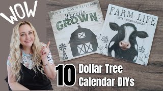 YOU WONT BELIEVE WHAT I MADE WITH Dollar Tree Calendar GIVEAWAY HOME DECOR DIYs [upl. by Skoorb]