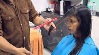 Face framing haircut  feather with layers haircutting  Rohit haircut Tutorial [upl. by Callahan]