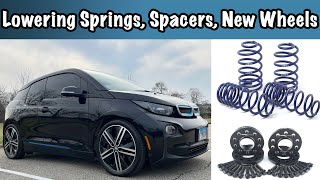 Making my BMW i3 Highway Worthy – HampR Lowering Springs Spacers and New Wheels [upl. by Yael482]