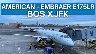 TRIP REPORT  American Airlines  Embraer E175LR  Boston BOS to New York JFK  Economy [upl. by Valenba]