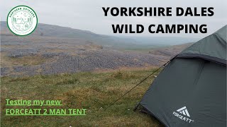 Testing out my new FORCEATT 2 MAN TENT in a YORKSHIRE DALES WILD CAMP [upl. by Slosberg]