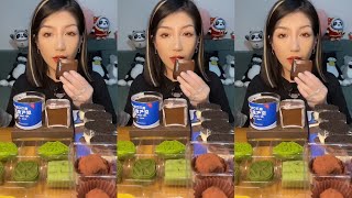 ASMR Dessert Mukbang Eating Chocolate Cake  Mukbang Eating Show💗🍰🧁 [upl. by Fast]