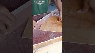 simple hexagon crosscut cutting tool shorts woodworking hexagon carpentry project [upl. by Ezarra]