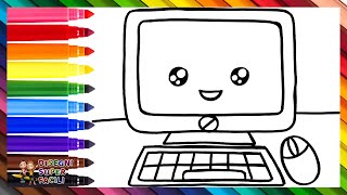 Disegnare E Colorare Un Computer 💻🖱️🌈 Disegni Per Bambini [upl. by Shum]