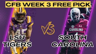 Free Football Pick LSU Tigers vs South Carolina Gamecocks Prediction 9142024 College Football [upl. by Breena100]