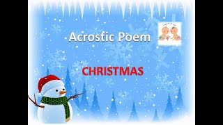 Acrostic Poem  Christmas [upl. by Aoht1]