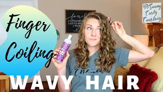 Finger Coiling Wavy Hair 2A 2B 2C Hair  Will this work [upl. by Aldin]