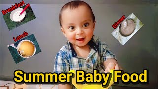 what My 8 month old baby eats in a day  3 summer baby food Recipes [upl. by Tullusus]