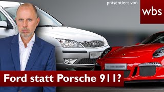 Ford statt 911er PorscheFahrer klagt wegen quotfehlendem Fahrvergnügenquot  Anwalt Christian Solmecke [upl. by Namhar]