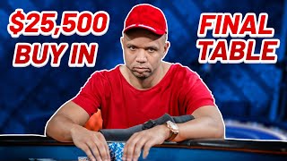 Phil Ivey at a 25000 Super High Roller FINAL TABLE [upl. by Einnaffit735]