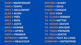 300 Mots les plus utilisés en Anglais  300 Most used words in English Part 1 [upl. by Bautram160]