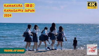 4k hdr japan travel 2024  Walk in Kamakura（鎌倉）Kanagawa japan  Relaxing Natural City ambience [upl. by Soalokcin]