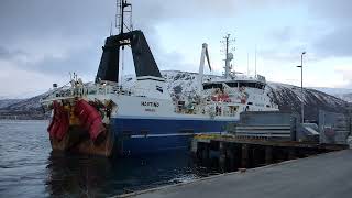 Trawler Havtind leaving harbor ship trawler havtind hd fishingboat [upl. by Cartwell300]