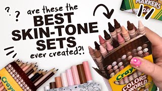 DID CRAYOLA JUST MAKE THE BEST SKIN TONE SET  Markers Pencils and Crayons [upl. by Estus648]