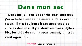 Texte en Français Niveau A2  تعلم القراءة باللغة الفرنسية من خلال النصوص [upl. by Voletta]