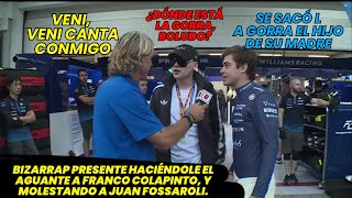 Bizarrap presente haciéndole el aguante a Franco Colapinto y Molestando a Juan Fossaroli F1 radio [upl. by Boaten]