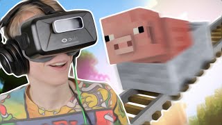 I Tried A Minecraft VR Roller Coaster On My Oculus Rift DK2 [upl. by Anauqes786]