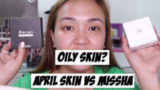 LABANAN NG CUSHION APRIL SKIN OR MISSHA [upl. by Shanna]