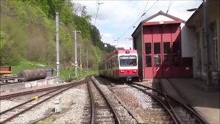 Waldenburgerbahn Führerstandsmitfahrt von Waldenburg nach Liestal [upl. by Atnom304]