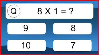 20 Multiplication Quiz Exercises for Kids [upl. by Oivaf]