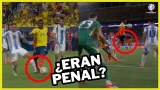 ¿ERA PENAL ¿ROBO A COLOMBIA POLÉMICA ARGENTINA 10 COLOMBIA FINAL COPA AMERICA 2024 [upl. by Nipahc]