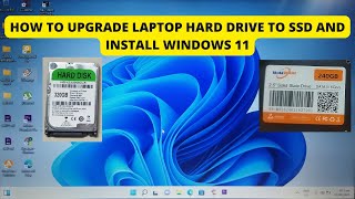 HOW TO UPGRADE LAPTOP HARD DRIVE TO SSD AND INSTALL WINDOWS 11 MODEL  DELL INSPIRON N5010 [upl. by Ameekahs144]