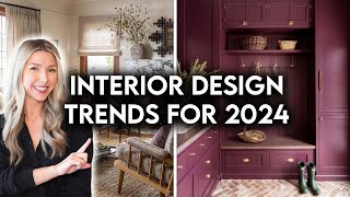 TOP 10 INTERIOR DESIGN  HOME DECOR TRENDS FOR 2024 [upl. by Aihseuqal]