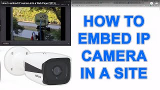 How to embed IP camera into a Web Page [upl. by Ahsinelg]